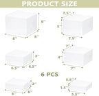 6Pcs Buffet Risers, Food Risers for Buffet Table, Acrylic Cube Display Risers with Hollow Bottom, Food Display, alternate