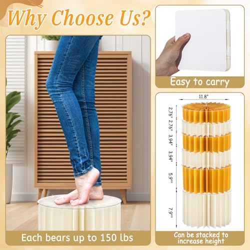 6Pcs Buffet Risers, Food Risers for Table, Foldable Cake Display Stands, Tall Cardboard Cupcakes Stand for Show, alternate