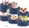 6Pcs Buffet Risers, Food Risers for Table, Foldable Cake Display Stands, Tall Cardboard Cupcakes Stand for Show