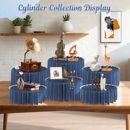 6Pcs Buffet Risers, Food Risers for Table, Foldable Cake Display Stands, Tall Cardboard Cupcakes Stand for Show, alternate