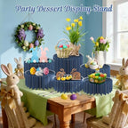 6Pcs Buffet Risers, Food Risers for Table, Foldable Cake Display Stands, Tall Cardboard Cupcakes Stand for Show, alternate