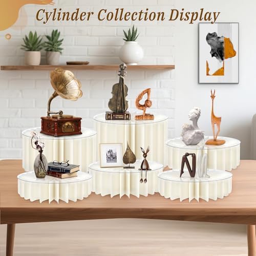 6Pcs Buffet Risers, Food Risers for Table, Foldable Cake Stands for Party, Paper Dessert Table Display Set, alternate view 2