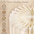 6Pcs Buffet Risers, Food Risers for Table, Foldable Cake Stands for Party, Paper Dessert Table Display Set, alternate view 5