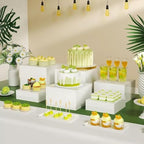 6Pcs Buffet Risers Food Risers Table Display Stand Shelf for Party Catering Dessert Collectibles Acrylic Cube, alternate view