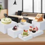 6Pcs Buffet Risers Food Risers Table Display Stand Shelf for Party Catering Dessert Collectibles Acrylic Cube, alternate view