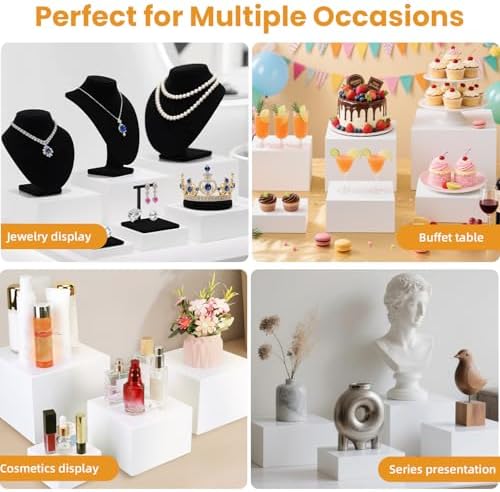 6PCS Buffet Risers, Large Food Risers for Buffet Table, Dessert Table Display Set, Food Stands for Display, alternate view 6