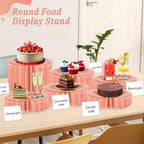 6Pcs Buffet Risers, Valentine's Day Food Risers for Table, Foldable Cake Display Stands, Tall Cardboard Cupcakes, alternate