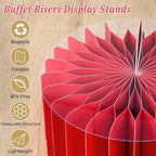 6Pcs Buffet Risers, Valentine's Day Food Risers for Table, Foldable Cake Display Stands, Tall Cardboard Cupcakes, alternate