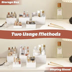 6Pcs Buffet Risers with Mini Sign and Maker Acrylic Boxes Nesting Risers in White, alternate view 5