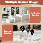 6Pcs Buffet Risers with Mini Sign and Maker Acrylic Boxes Nesting Risers in White, alternate view 6