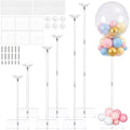 6Pcs Clear Acrylic Balloon Stand Kit with Screwdriver, 23.7 Inch Reusable Heavy Duty Balloon Sticks Holder With