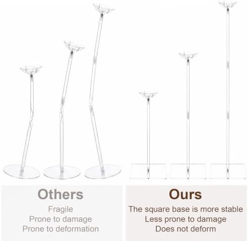 6Pcs Clear Acrylic Balloon Stand Kit with Screwdriver, 23.7 Inch Reusable Heavy Duty Balloon Sticks Holder With, alternate