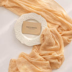 6Pcs Deep Beige Cheesecloth Table Runner 120 Inches for Party Home Decor, alternate view 5