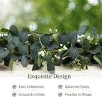 6Pcs Eucalyptus Garland, 6FT Green Flower Garland Decor, Artificial Faux Eucalyptus Leaves Greenery Vines for, alternate view
