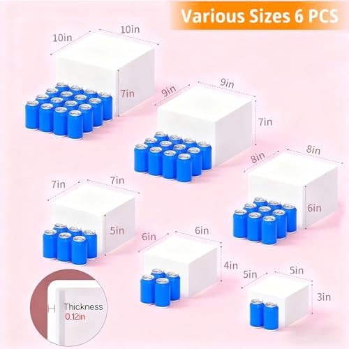6PCS Food Display Risers for Parties, Acrylic Risers Display Stands, Dessert Table Display Set, Buffet Riser, alternate view