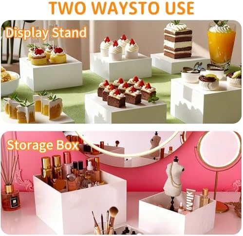 6PCS Food Display Risers for Parties, Acrylic Risers Display Stands, Dessert Table Display Set, Buffet Riser, alternate view