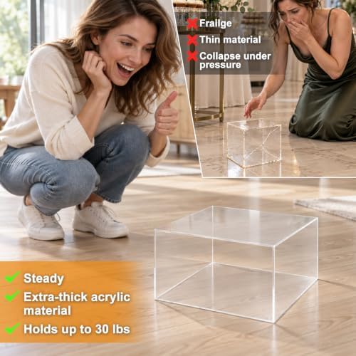 6PCS Food Risers for Buffet Table, Cake Stand, Acrylic, 3''-8'' in Clear, alternate view 5