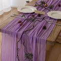 6Pcs Lilac Cheesecloth Table Runner 120 Inches for Party Home Decor