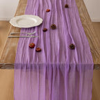 6Pcs Lilac Cheesecloth Table Runner 120 Inches for Party Home Decor, alternate view 4