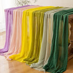 6Pcs Lilac Cheesecloth Table Runner 120 Inches for Party Home Decor, alternate view 6