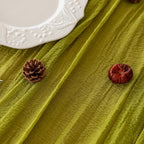 6Pcs Moss Green Cheesecloth Table Runner 120 Inches for Party Home Decor, alternate view 4