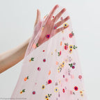 6PCS Pink Embroidery Daisy Gauze Table Runner 120 Inch 10FT in 28" x 120", 6pc in Pink, alternate view 5