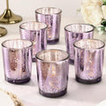 6pcs Purple Votive Candle Holders - Standard Votive Size for Regular Votive Candles - Tea Light Candles