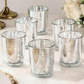 6pcs Silver Votive Candle Holders - Standard Votive Size for Regular Votive Candles - Tea Light Candles Holder