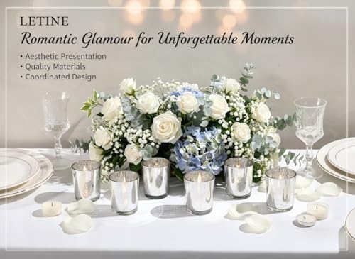 6pcs Silver Votive Candle Holders - Standard Votive Size for Regular Votive Candles - Tea Light Candles Holder, alternate