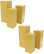 6Pcs Square Display Pedestal Stands Set for Party, Metal Display Stand Plinth Pillars, Cake Stands Pillars for, alternate