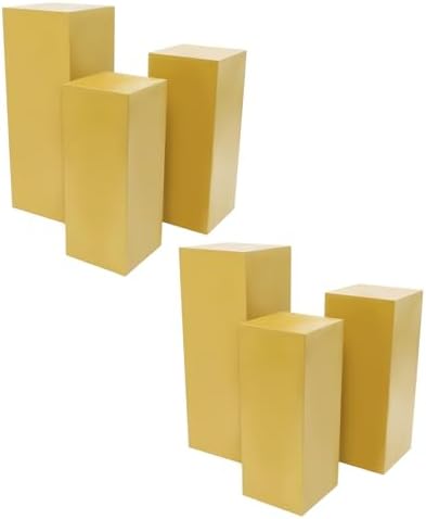 6Pcs Square Display Pedestal Stands Set for Party, Metal Display Stand Plinth Pillars, Cake Stands Pillars for, alternate