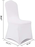 6pcs Stretch Spandex Chair Cover for Wedding Party Dining Banquet Event (White, 6) in White, alternate view 3