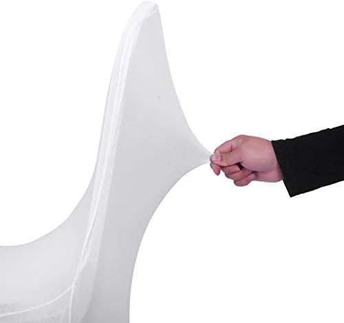 6pcs Stretch Spandex Chair Cover for Wedding Party Dining Banquet Event (White, 6) in White, alternate view 6