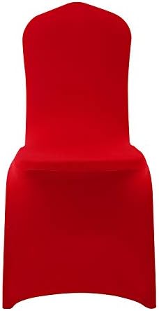 6pcs Stretch Spandex Chair Cover for Wedding Party Dining Banquet Event (Red, 6) in Red, alternate view 3