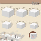 6PCS white Acrylic Buffet Display Risers 5in to 10in in white, alternate view 2