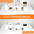 6Pcs White Acrylic Buffet Risers, Buffet Table Risers and Stands, Food Risers Display Shelf for Party Catering, alternate