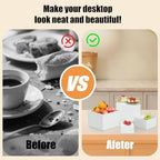 6Pcs White Acrylic Buffet Risers, Food Risers Display for Party in White, alternate view 5