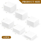 6PCS White Buffet Risers for Buffet Table Display and Stands, Dessert Table Display Set, Collectibles Jewelry, alternate view