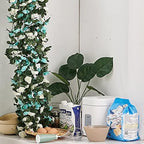6Pcs x 8.2FT Artificial Flower Garland Floral Rose Vine Decor, Blue Flower, alternate view 5