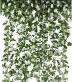 6Pcs x 8.2FT Artificial Flower Garland Floral Rose Vine Decor, White Flower