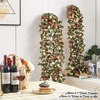 6Pcs x 8.2FT Artificial Flower Garland Rose Vine Decor, Champagne Flower, alternate view 3