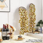 6Pcs x 8.2FT Artificial Flower Garland Rose Vine Decor, Fall Pink Flower, alternate view 2