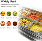 6PK Hotel Pans with Lids 1/6 Size, 4” Deep, Stainless Steel Steam Table Pans Anti-Jam for Commercial Food Prep &, alternate