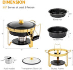 6QT Chafing Dishes for Buffet 4 Pack, [Game Changer Maifanite-Coated] Chafing Dish Buffet Set, [Unique Black &, alternate