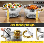 6QT Chafing Dishes for Buffet 4 Pack with Glass Lid, alternate view 6