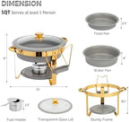6QT Chafing Dishes for Buffet 8 Pack, [Game Changer Maifanite-Coated] Chafing Dish Buffet Set, [Unique Gray &, alternate view