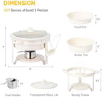 6QT White Chafing Dishes for Buffet 4 Pack,[Game Changer Maifanite-Coated] Chafing Dish Buffet Set, Chafers and, alternate