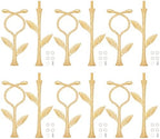 6Set 2-Tier Gold Leaf Metal Cake Stand Hardware for Dessert Display in As shown in the picture, alternate view 6