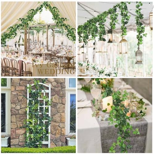 6Strand Artificial Ivy Greenery Garland Silk Fake Vines Plant 6.3Ft, alternate view 3