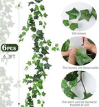 6Strand Artificial Ivy Greenery Garland Silk Fake Vines Plant 6.3Ft, alternate view 4